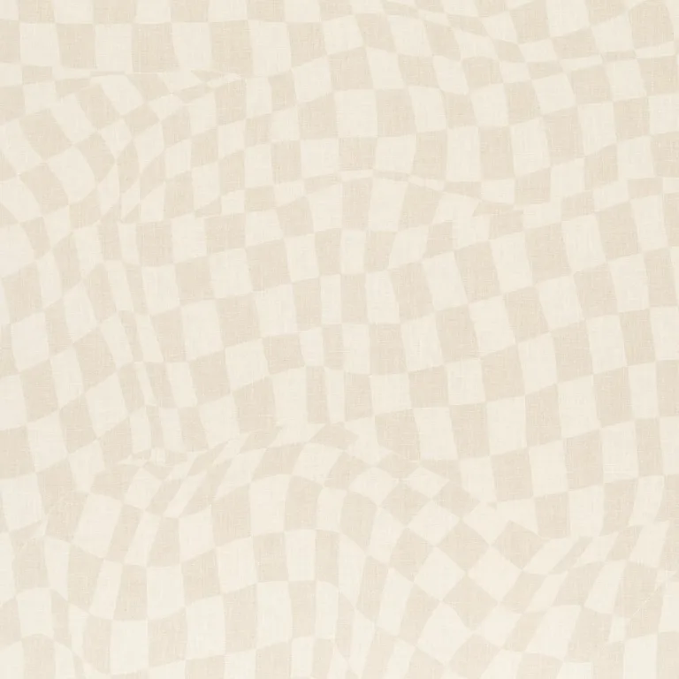 Schumacher 180330 Loose Check Light Neutral fabric swatch