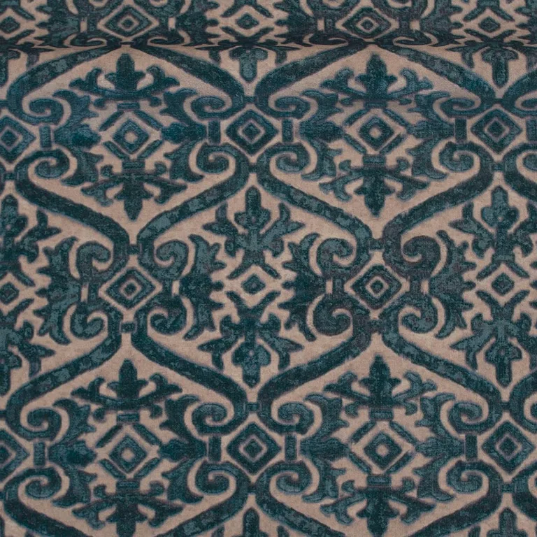 Schumacher RF901CS57 Loredan Peacock fabric swatch