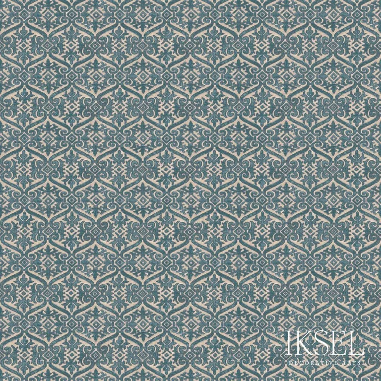 Schumacher RF901CS57 Loredan Peacock fabric swatch