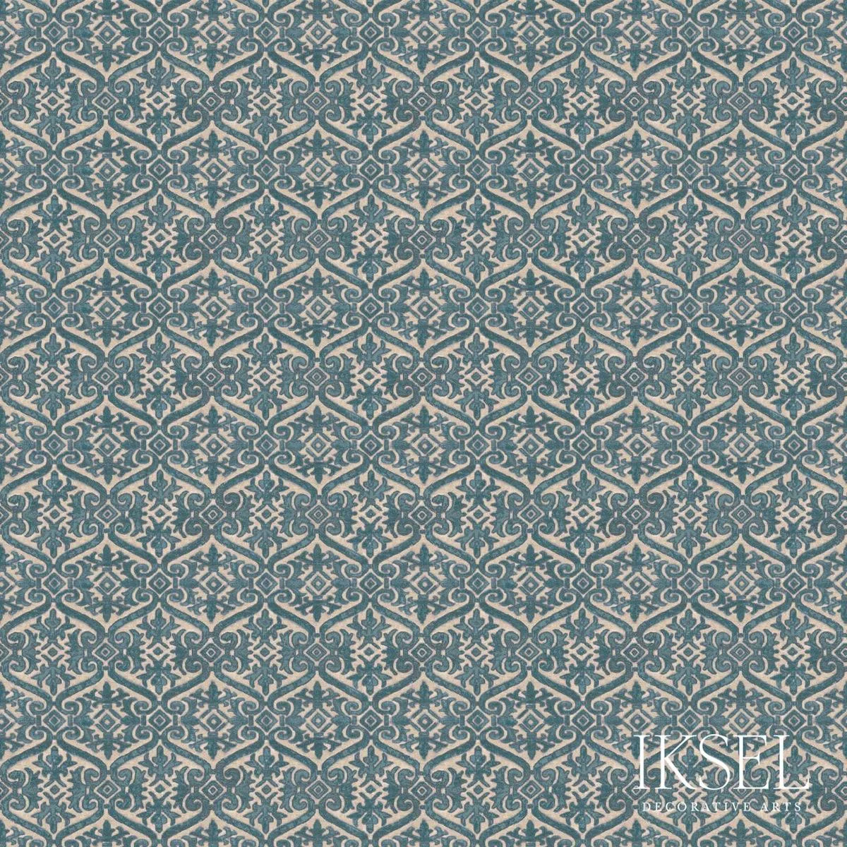 Schumacher RF901CS57 Loredan Peacock fabric swatch
