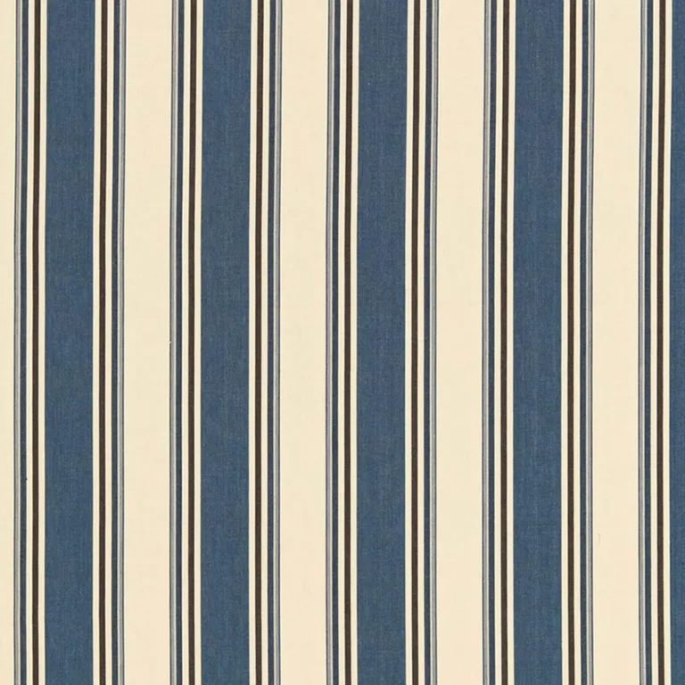 Schumacher 50222 Loren Stripe Marine fabric swatch