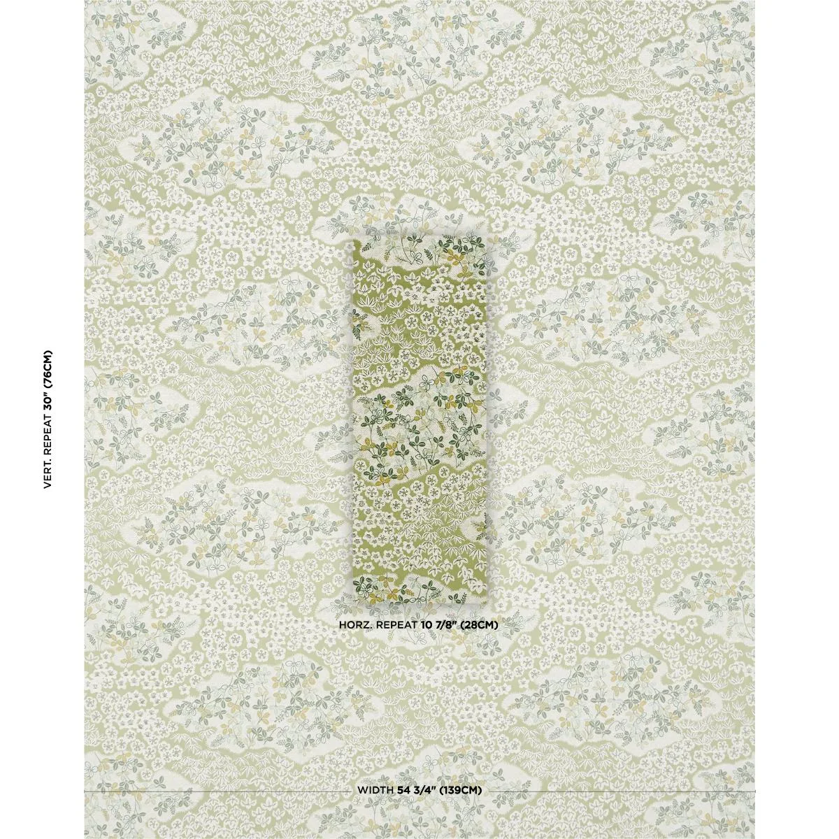 Schumacher 85640 Lorene Leaf fabric swatch