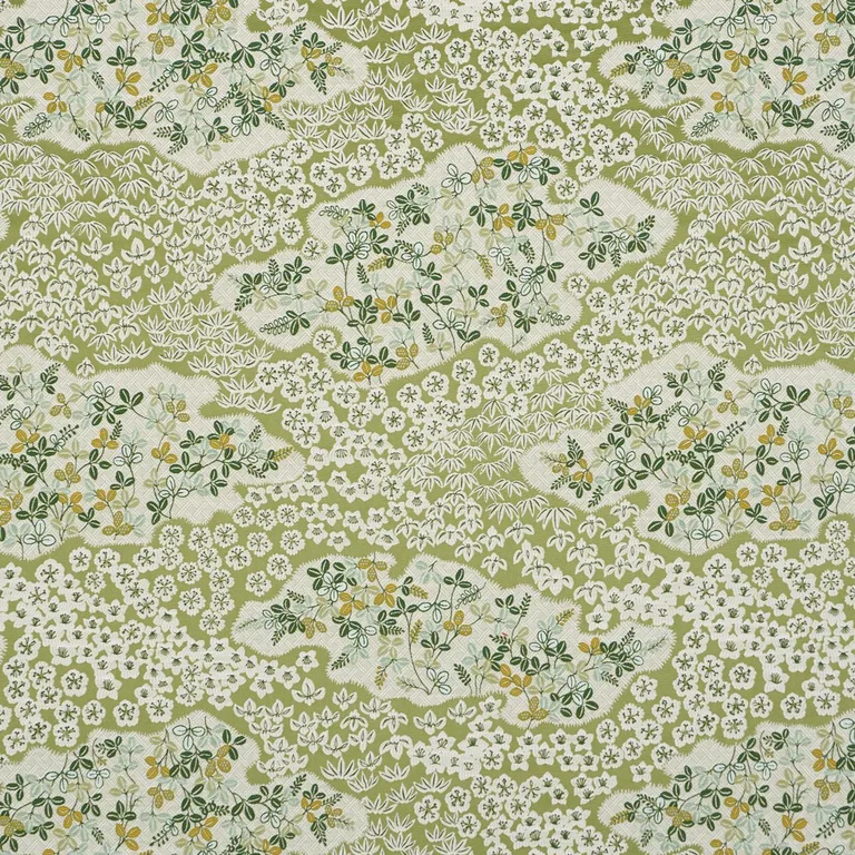 Schumacher 85640 Lorene Leaf fabric swatch