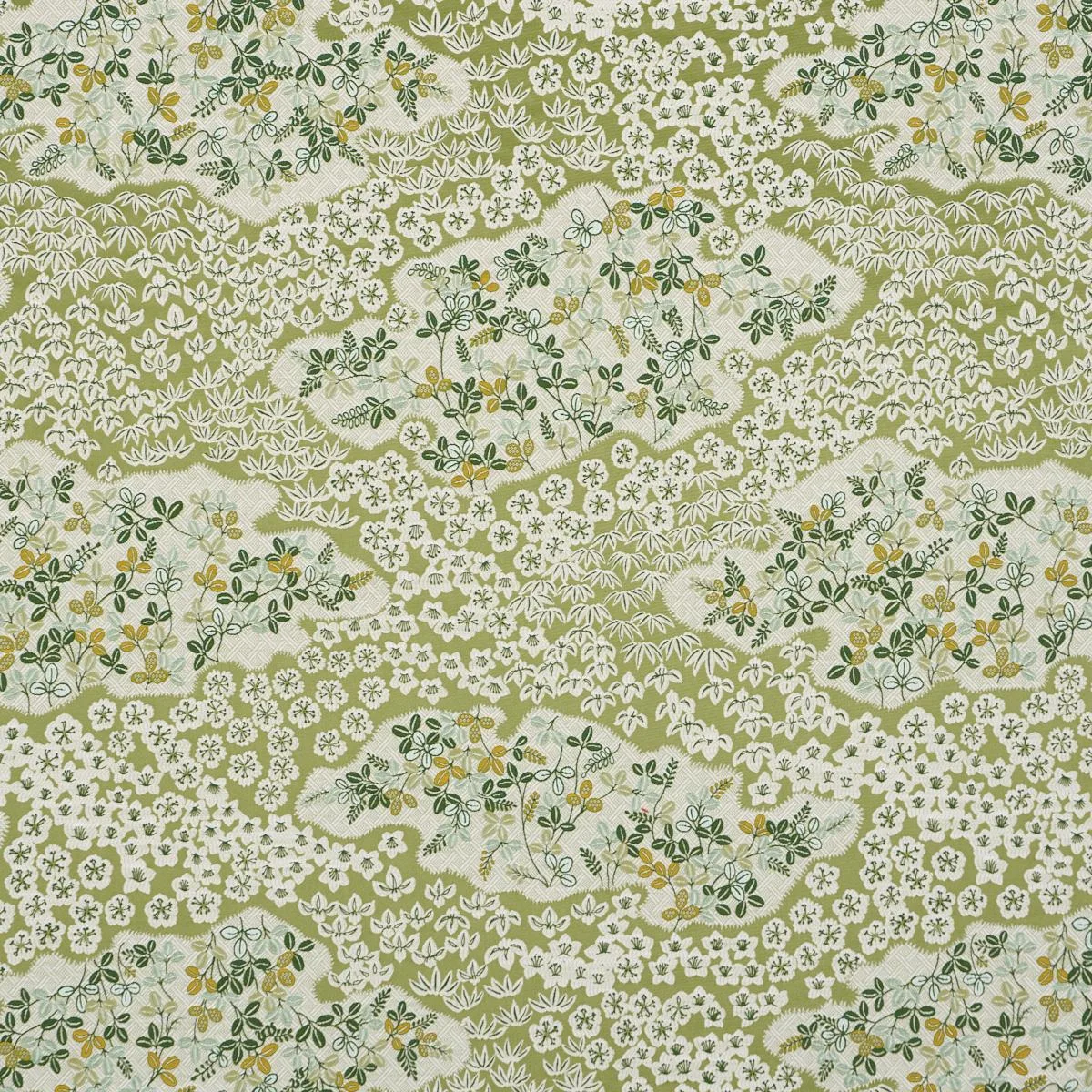 Schumacher 85640 Lorene Leaf fabric swatch