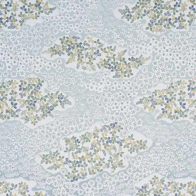 Schumacher 85642 Lorene Sky fabric swatch