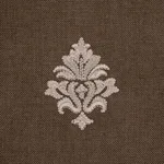 Schumacher 64722 Lorenzo Embroidery Coffee Bean fabric swatch