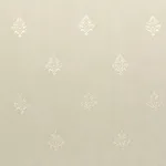 Schumacher 64723 Lorenzo Embroidery Natural fabric swatch
