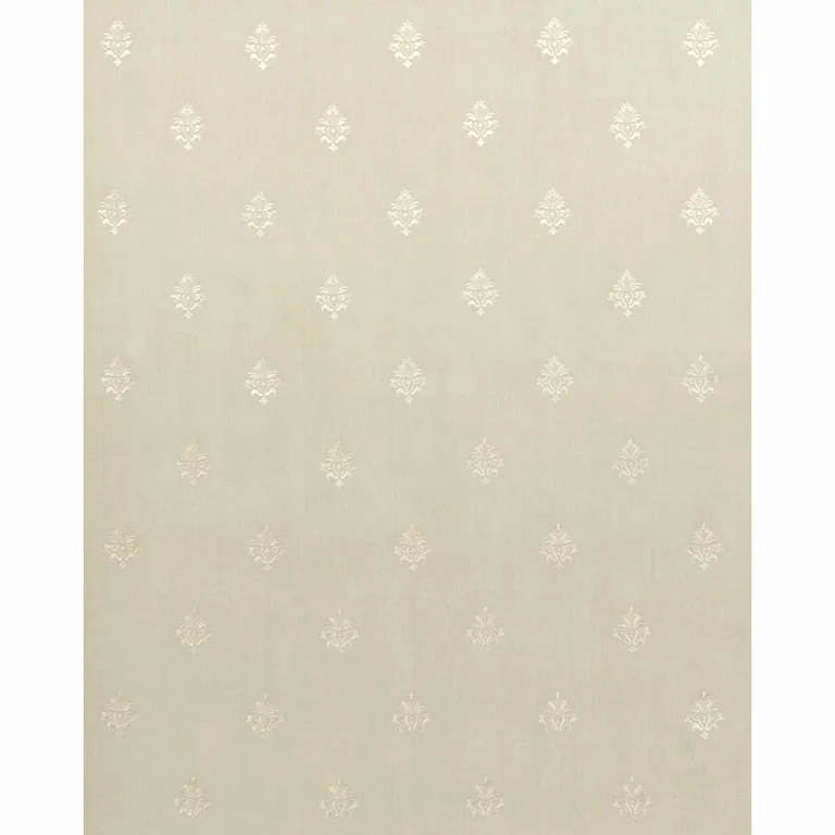 Schumacher 64723 Lorenzo Embroidery Natural fabric swatch