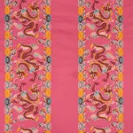 Schumacher 78092 Lotan Dragon Embroidery Pink fabric swatch