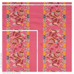 Schumacher 78092 Lotan Dragon Embroidery Pink fabric swatch