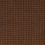 Schumacher 83341 Lotti Linen Houndstooth Brown fabric swatch
