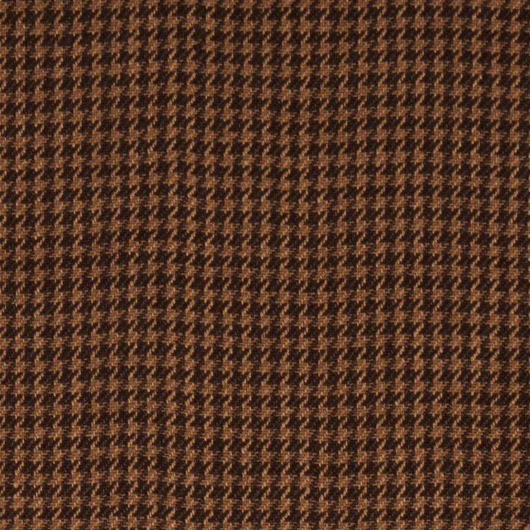 Schumacher 83341 Lotti Linen Houndstooth Brown fabric swatch