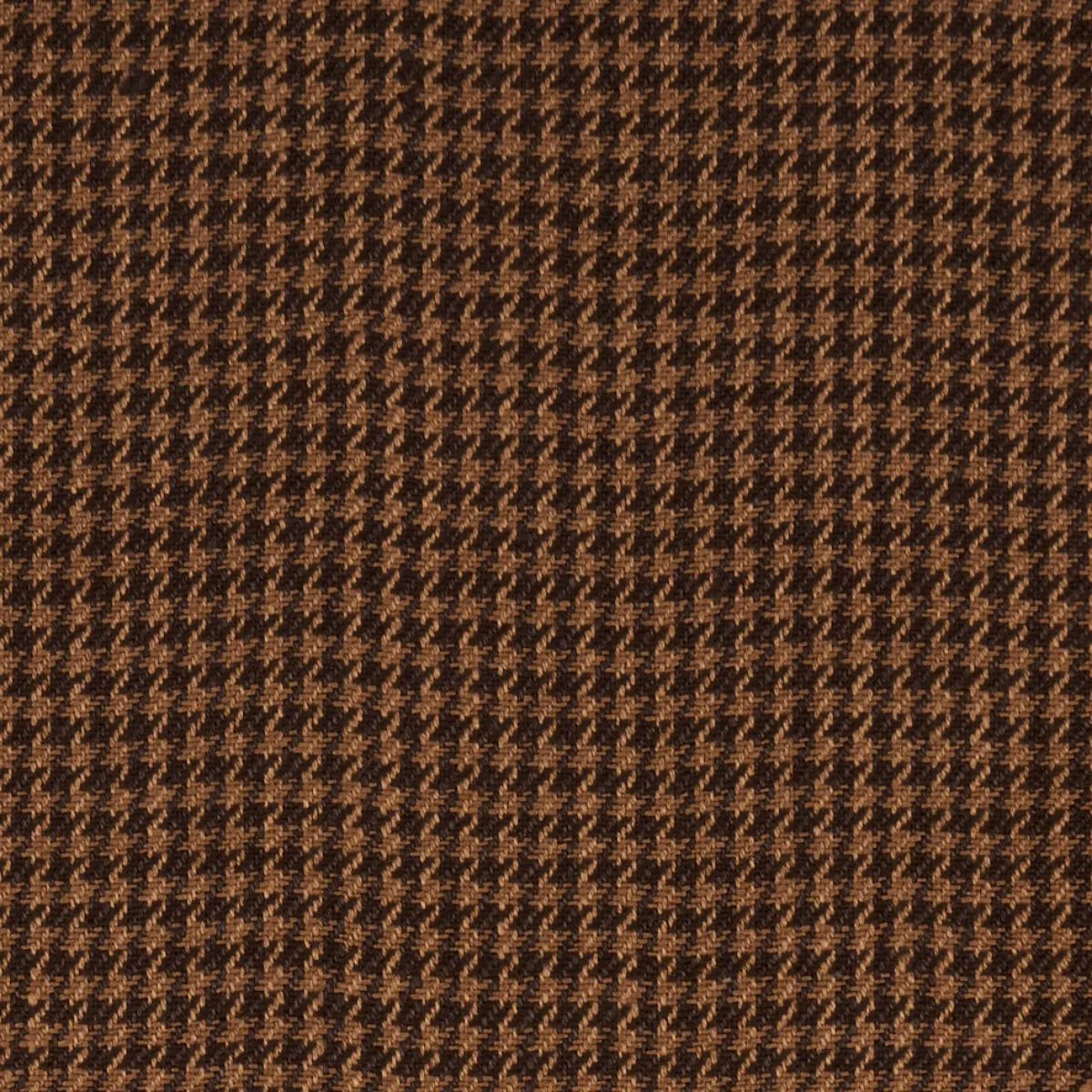 Schumacher 83341 Lotti Linen Houndstooth Brown fabric swatch