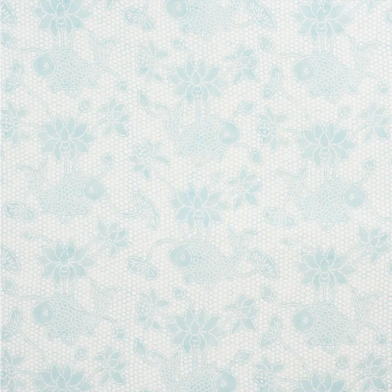 Schumacher 177791 Lotus Batik Mineral fabric swatch