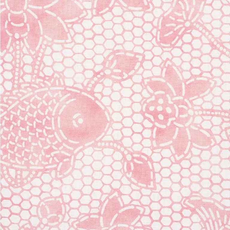 Schumacher 177792 Lotus Batik Pink fabric swatch
