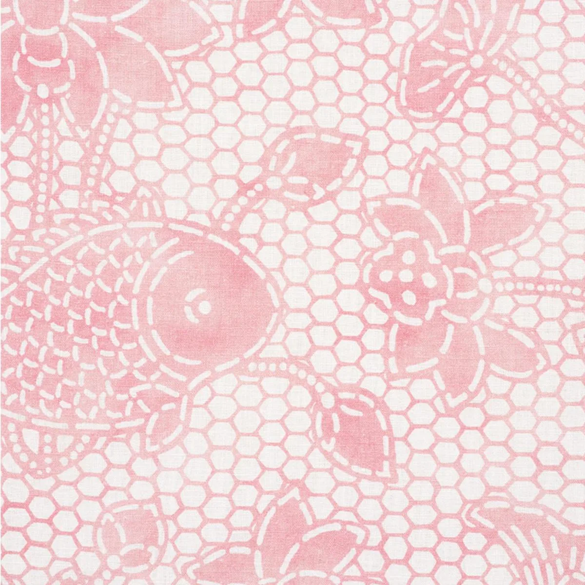 Schumacher 177792 Lotus Batik Pink fabric swatch