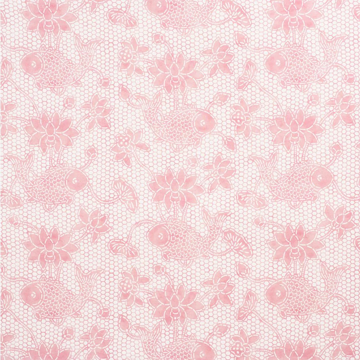 Schumacher 177792 Lotus Batik Pink fabric swatch