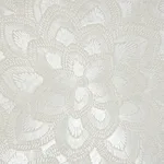 Schumacher 78341 Lotus Embroidery Pearl fabric swatch