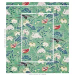 Schumacher 172935 Lotus Garden Jade fabric swatch