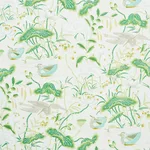 Schumacher 172939 Lotus Garden Leaf fabric swatch