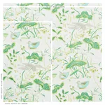 Schumacher 172939 Lotus Garden Leaf fabric swatch