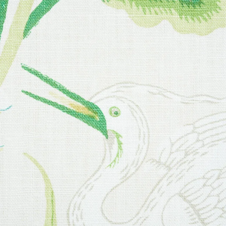 Schumacher 172939 Lotus Garden Leaf fabric swatch
