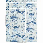 Schumacher 179042 Lotus Garden Porcelain fabric swatch