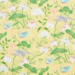 Schumacher 179040 Lotus Garden Yellow fabric swatch