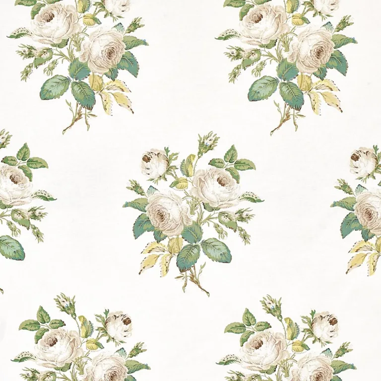 Schumacher 179630 Loudon Rose Ivory fabric swatch
