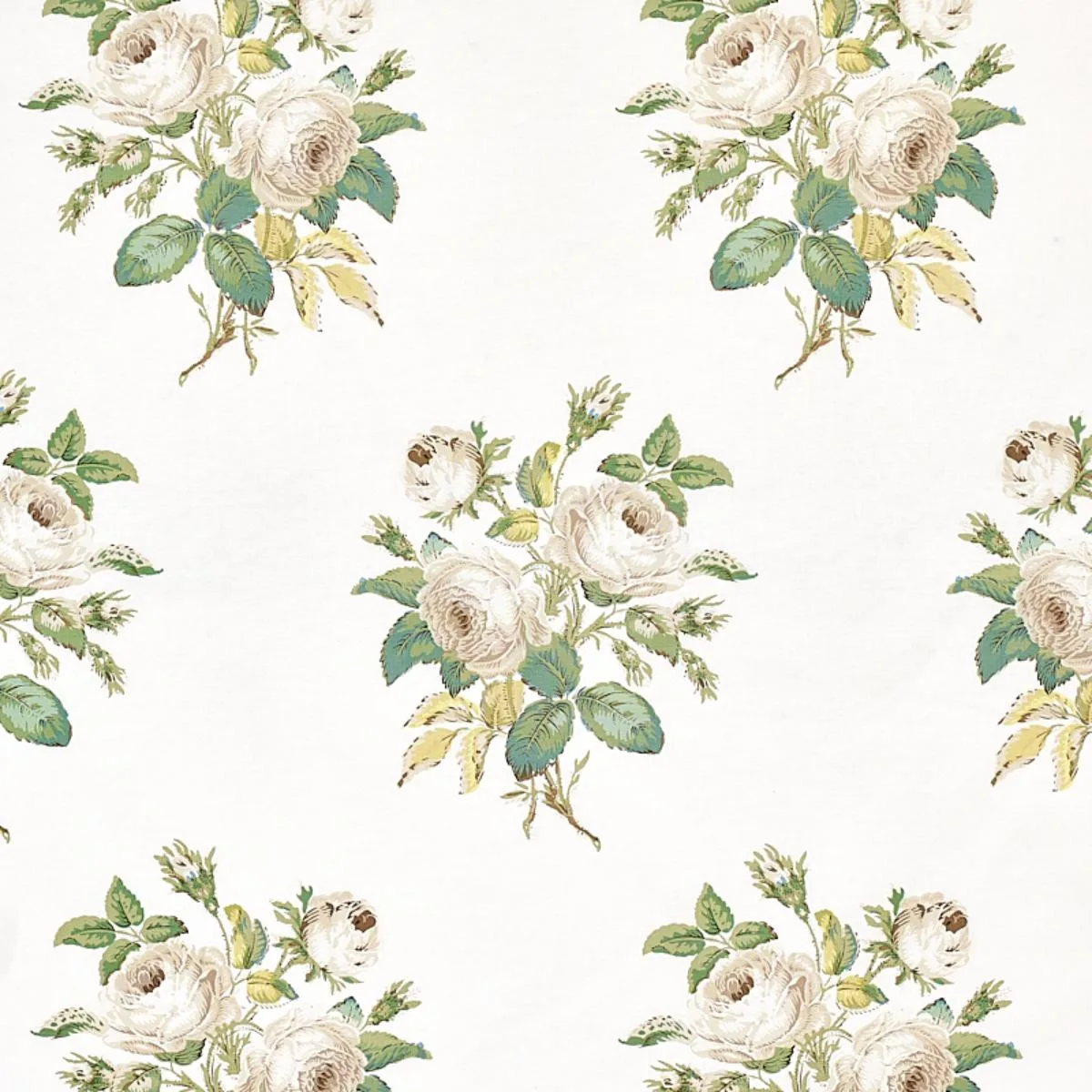 Schumacher 179630 Loudon Rose Ivory fabric swatch