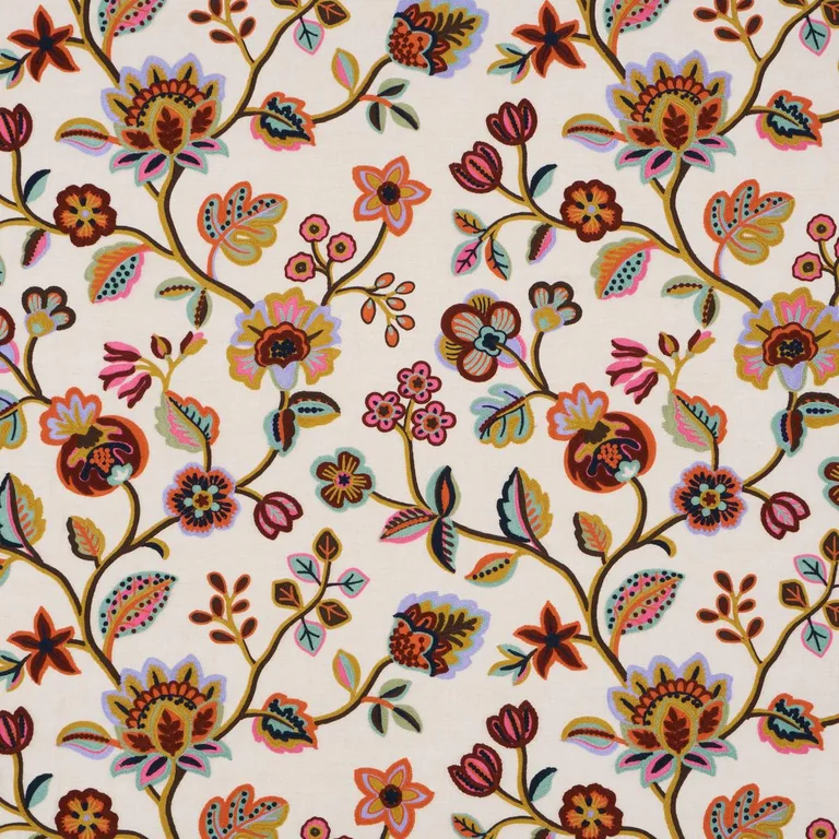 Schumacher 84750 Loulou Embroidery Jewel fabric swatch