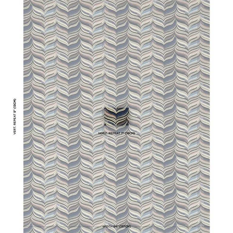 Schumacher 82731 Loulou Opal fabric swatch