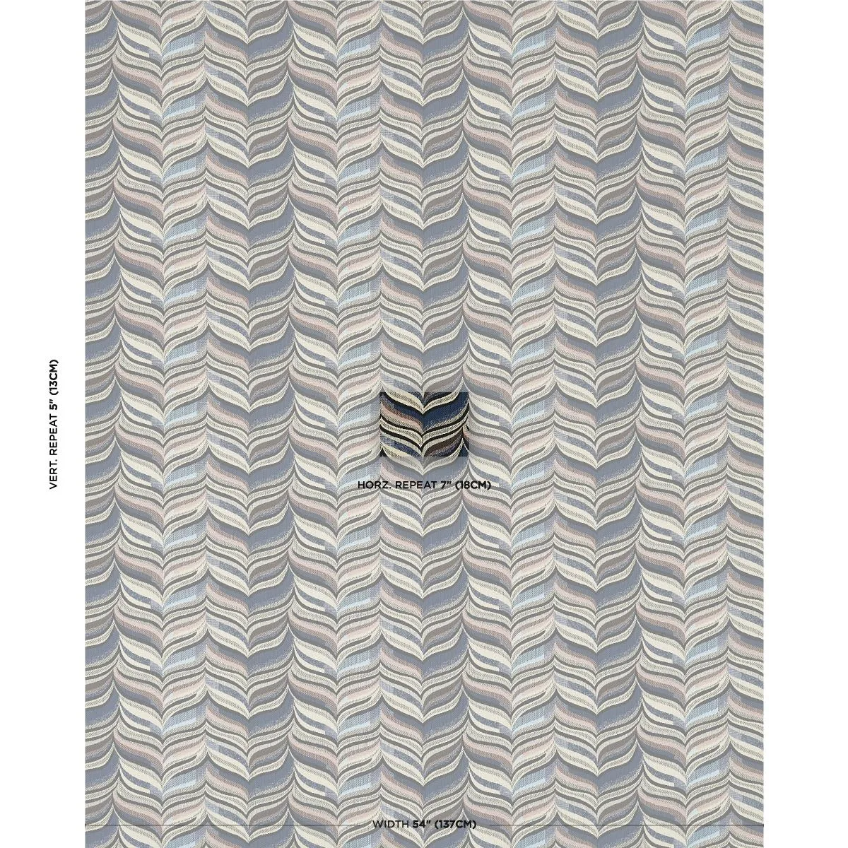 Schumacher 82731 Loulou Opal fabric swatch
