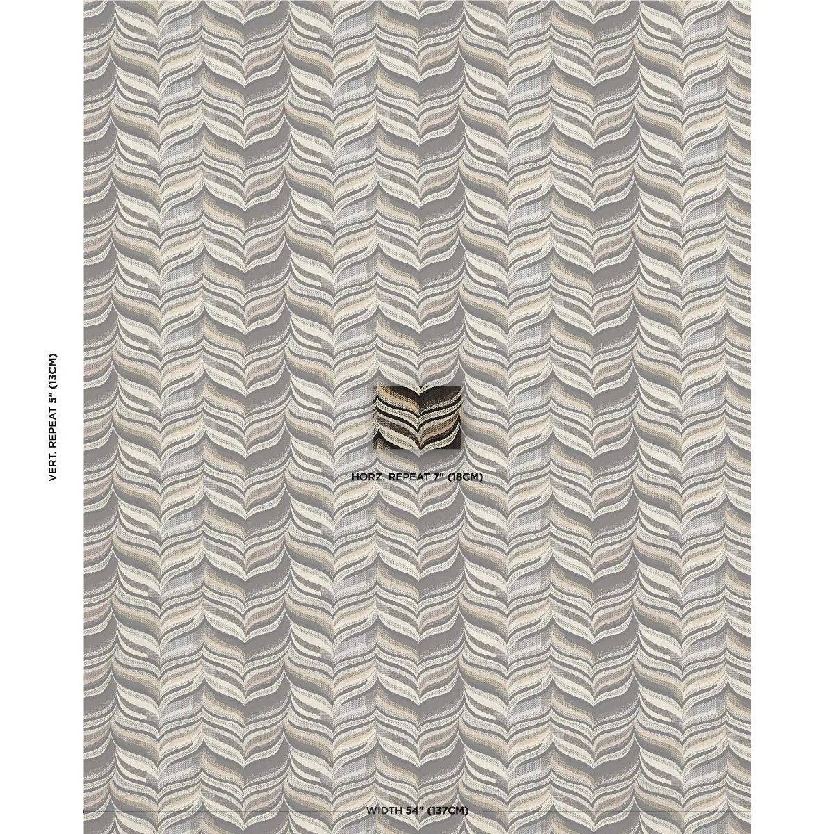 Schumacher 82730 Loulou Smoky Quartz fabric swatch
