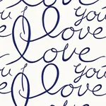 Schumacher 66201 Love Blueberry fabric swatch