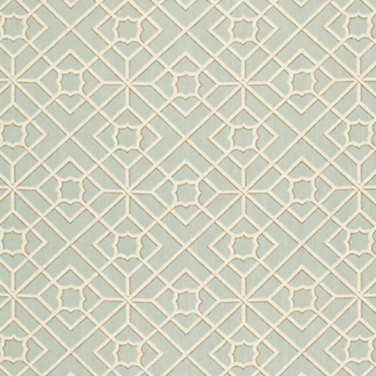 Schumacher 173491 Luan Fretwork Sky fabric swatch