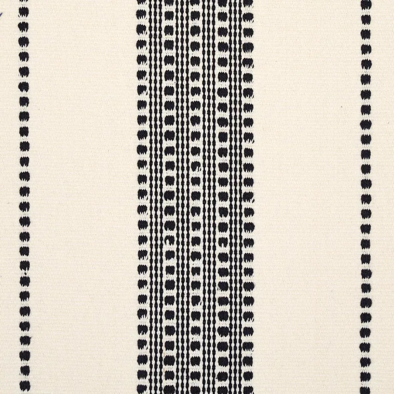 Schumacher 79094 Lubeck Stripe Black fabric swatch