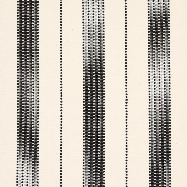 Schumacher 79094 Lubeck Stripe Black fabric swatch