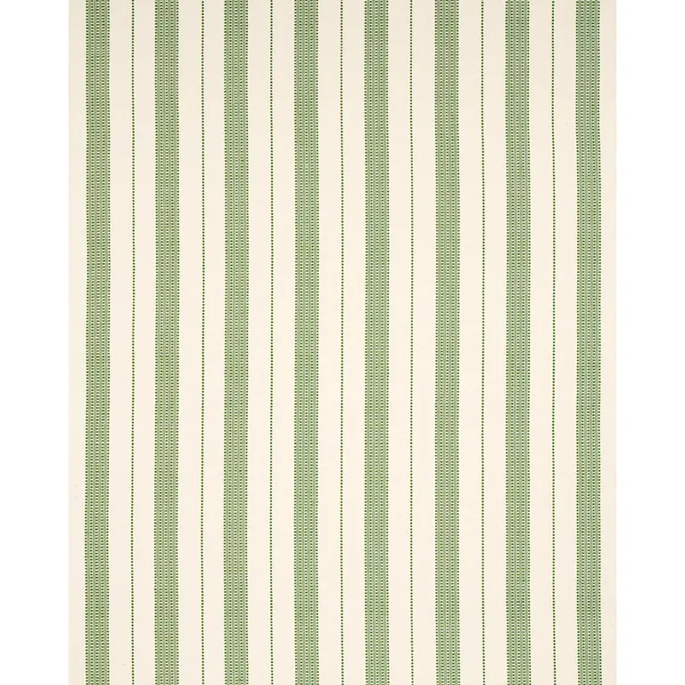 Schumacher 79093 Lubeck Stripe Green fabric swatch