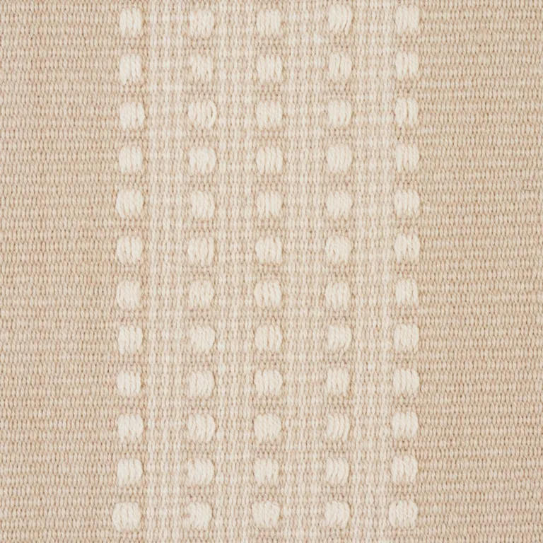 Schumacher 79091 Lubeck Stripe Natural fabric swatch