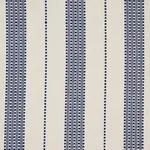 Schumacher 79090 Lubeck Stripe Navy fabric swatch