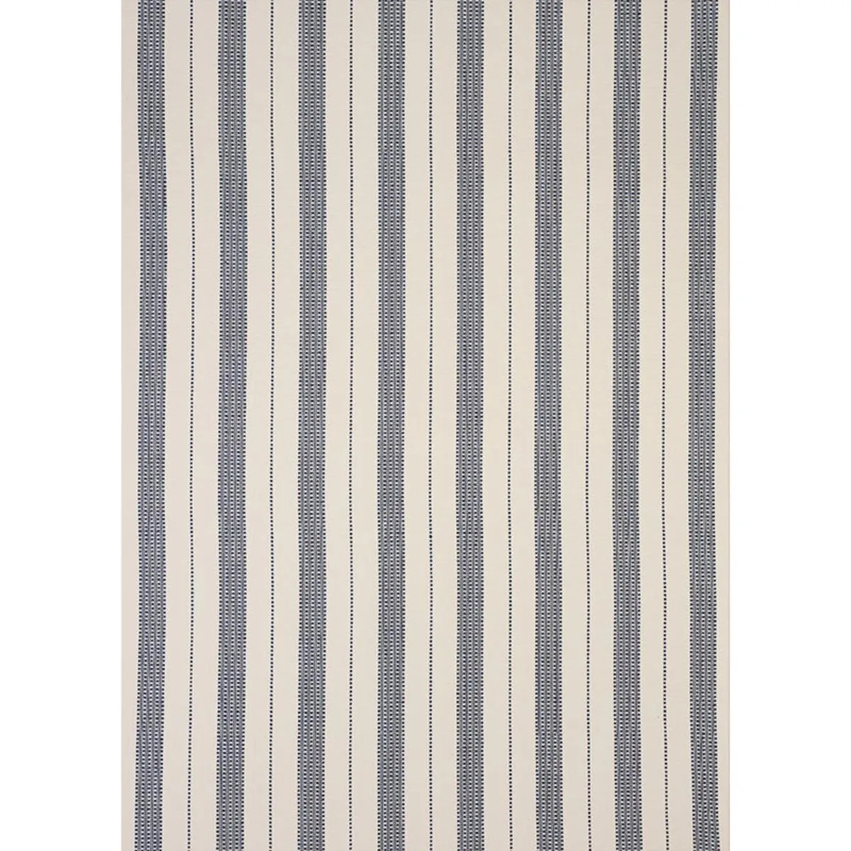 Schumacher 79090 Lubeck Stripe Navy fabric swatch