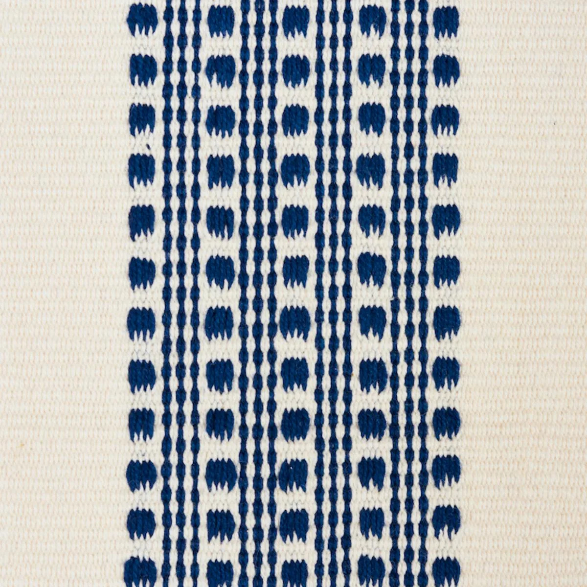 Schumacher 79090 Lubeck Stripe Navy fabric swatch