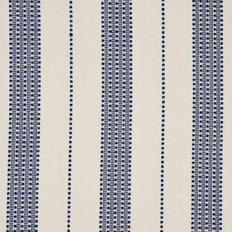 Schumacher 79090 Lubeck Stripe Navy fabric swatch