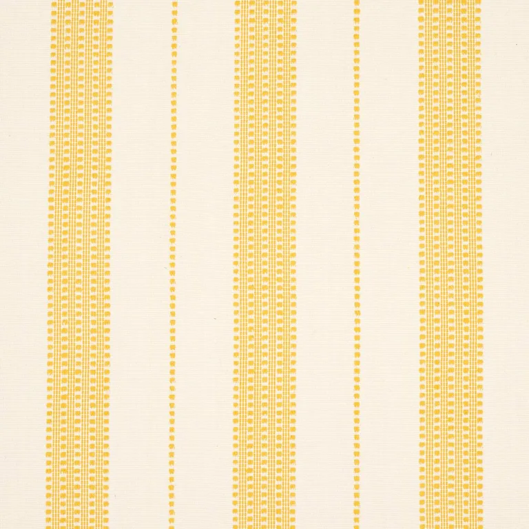 Schumacher 79096 Lubeck Stripe Yellow fabric swatch