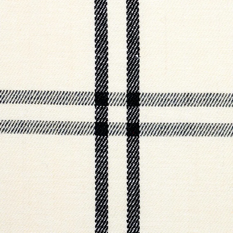 Schumacher 55718 Luberon Plaid Black fabric swatch