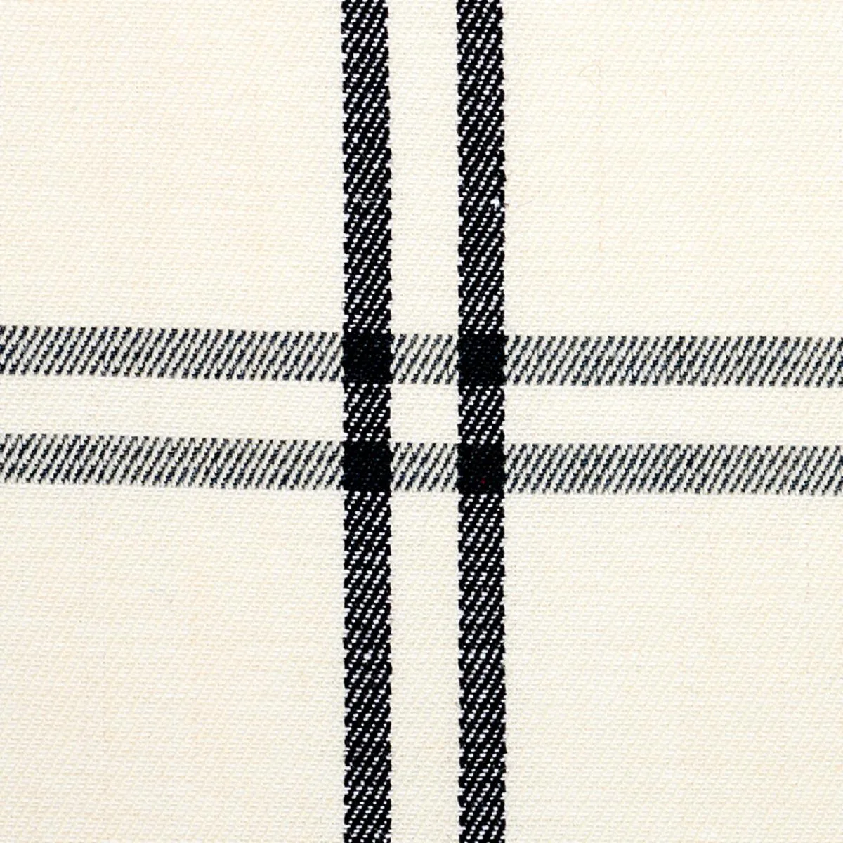 Schumacher 55718 Luberon Plaid Black fabric swatch