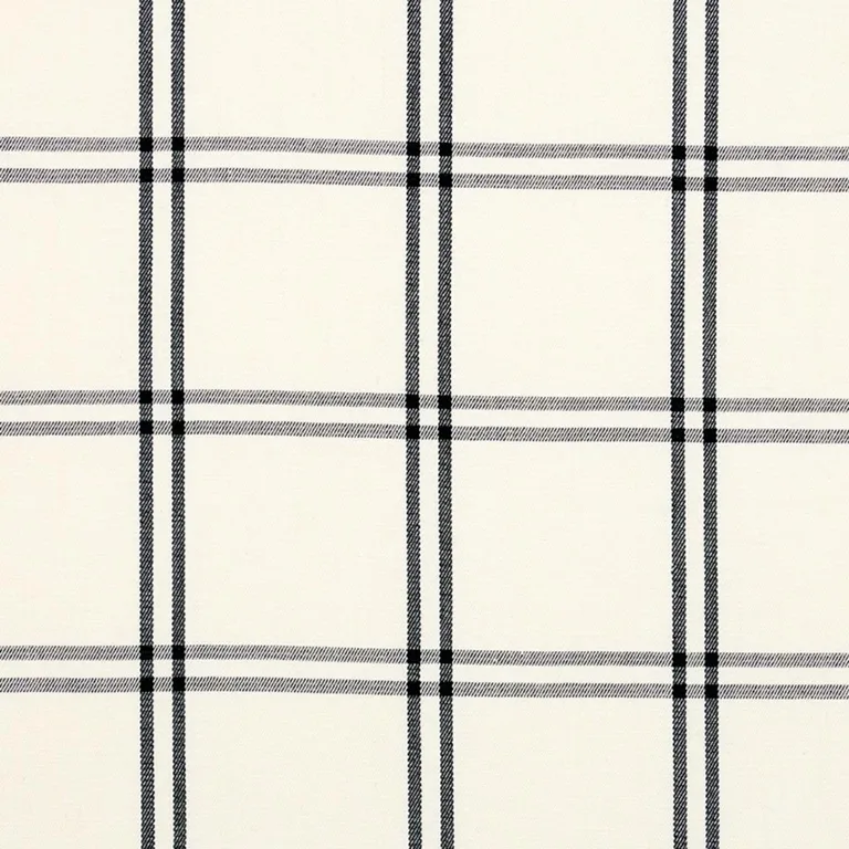 Schumacher 55718 Luberon Plaid Black fabric swatch