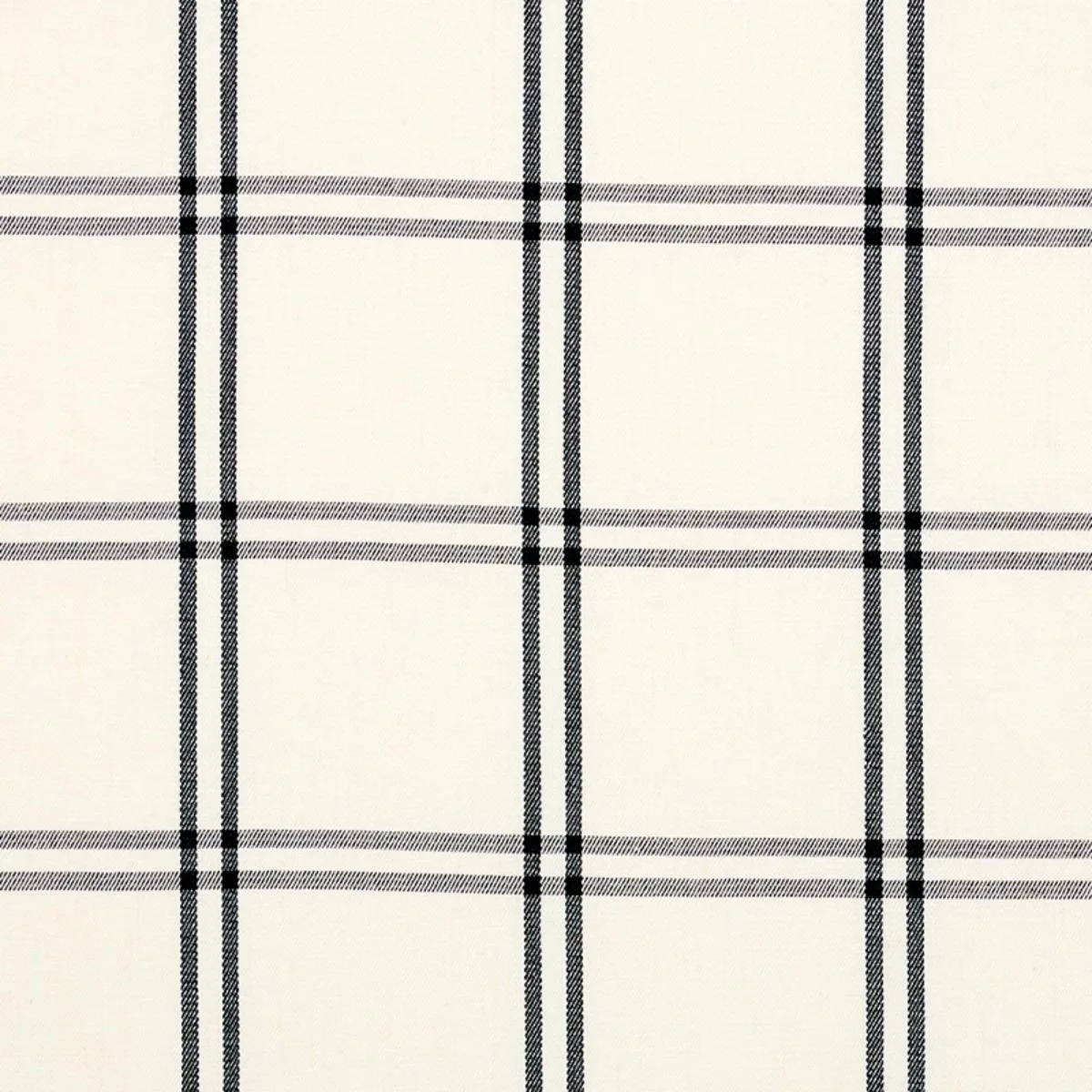 Schumacher 55718 Luberon Plaid Black fabric swatch