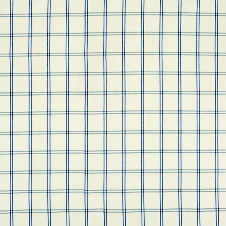 Schumacher 55716 Luberon Plaid Blue fabric swatch